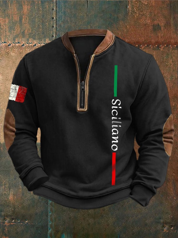 Men's Funny Italian Zipper Hoodie